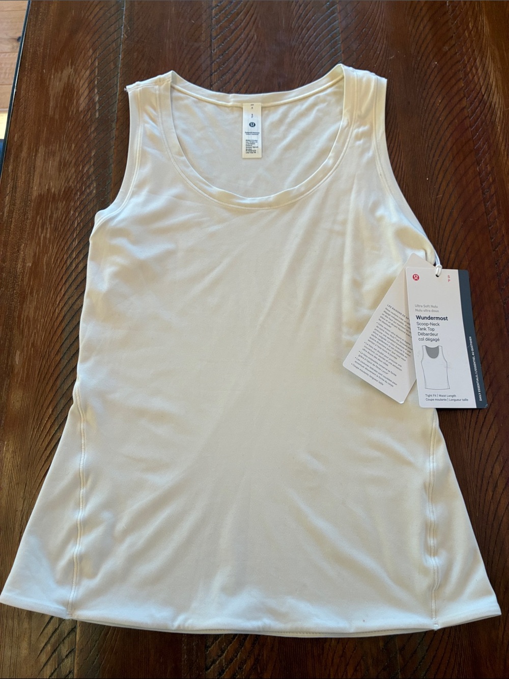 lululemon athletica Cream Scoop Neck Tank Top